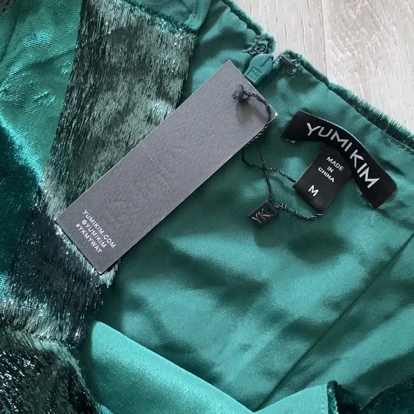 NWT Yumi Kim Emerald Green Jewel Twinkle Amelia Velvet Maxi dress sz M formal - Picture 14 of 16